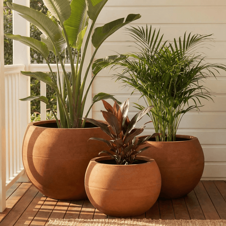 3mm Corten Sphere Pot - Core Earth Designs
