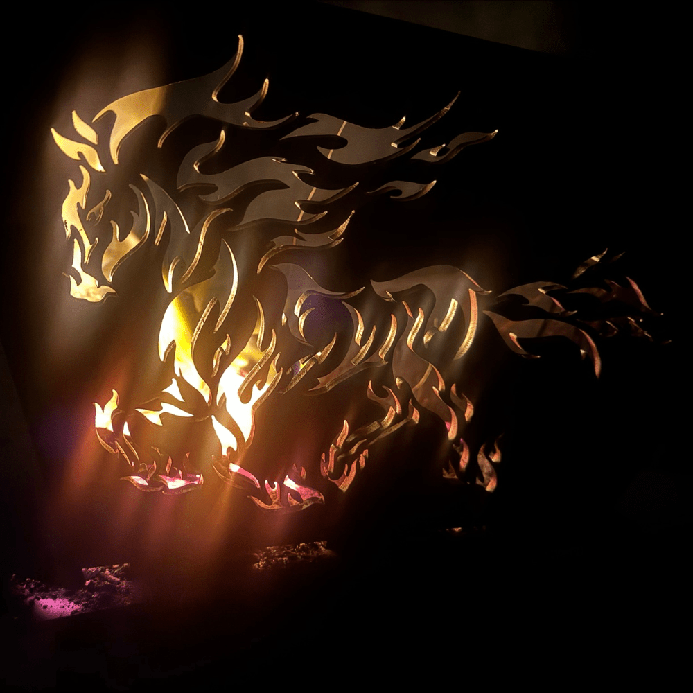 6mm 'Hive' Flat Pack Corten Fire Pit - Flame Horse - Core Earth Designs