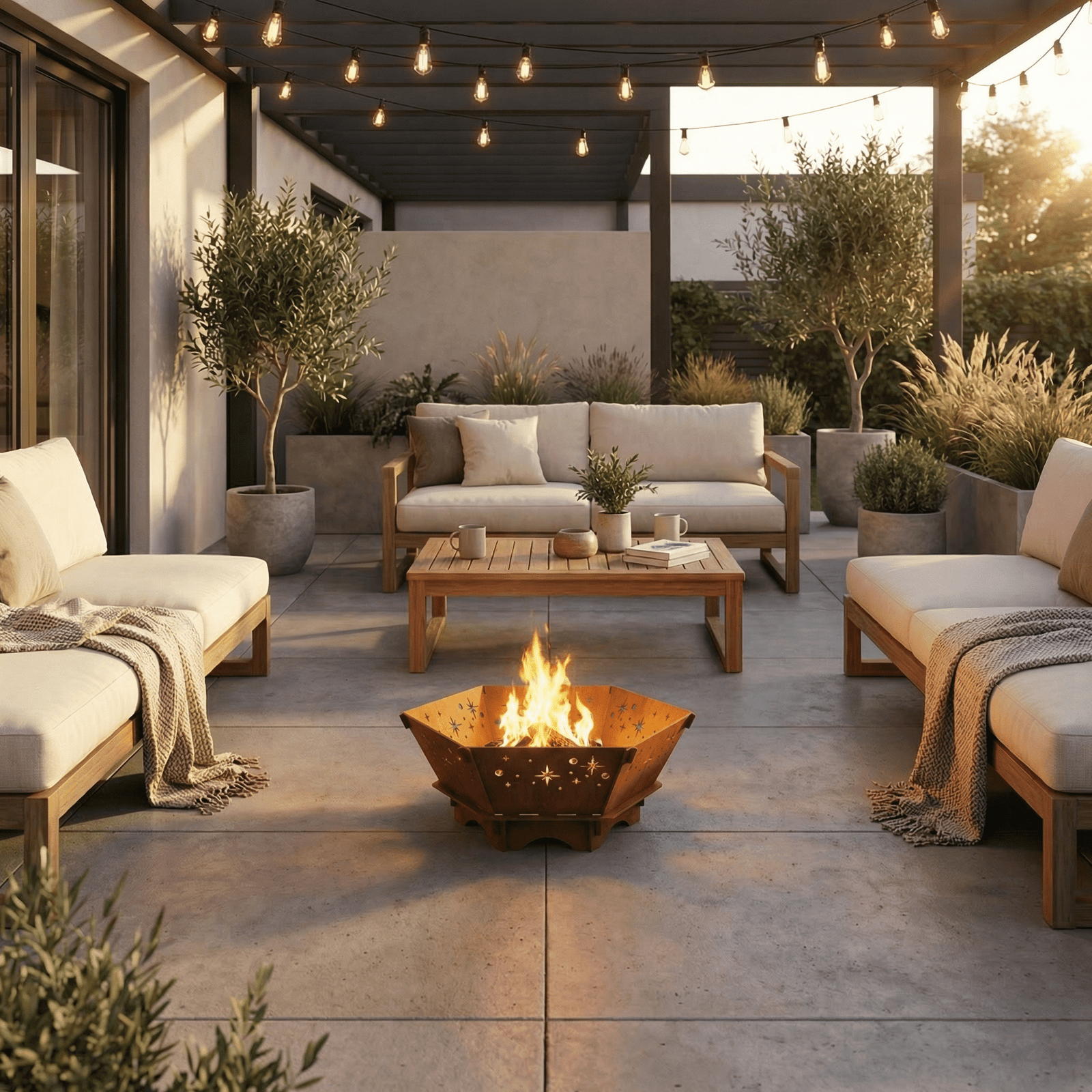 6mm 'Mini - Hive' Fire Pit - Starry Night Corten - Core Earth Designs