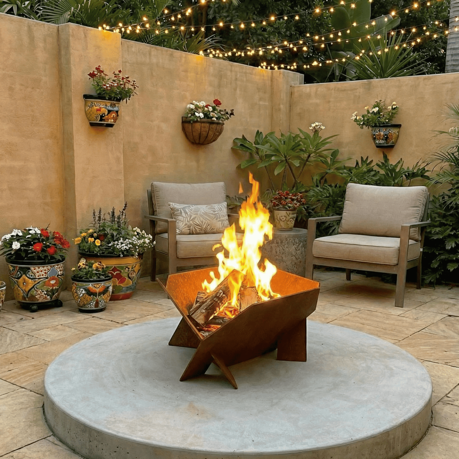 6mm 'Orchid' Flat Pack Corten Fire Pit - Core Earth Designs