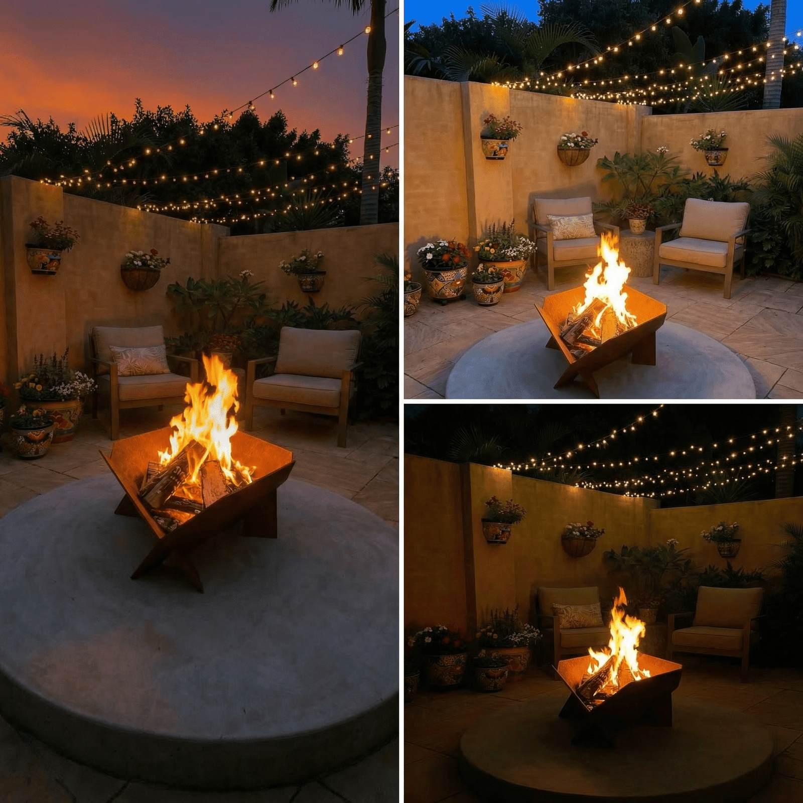 6mm 'Orchid' Flat Pack Corten Fire Pit - Core Earth Designs