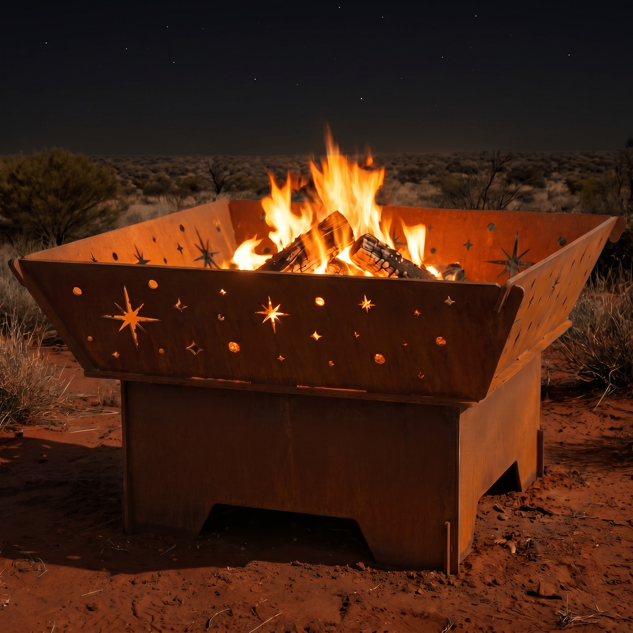 6mm 'Starry Tall-Jan' Flat Pack Corten Fire Pit – Core Earth Designs