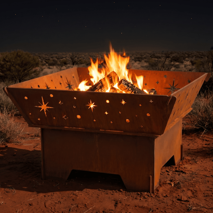 6mm 'Starry Tall-Jan' Flat Pack Corten Fire Pit