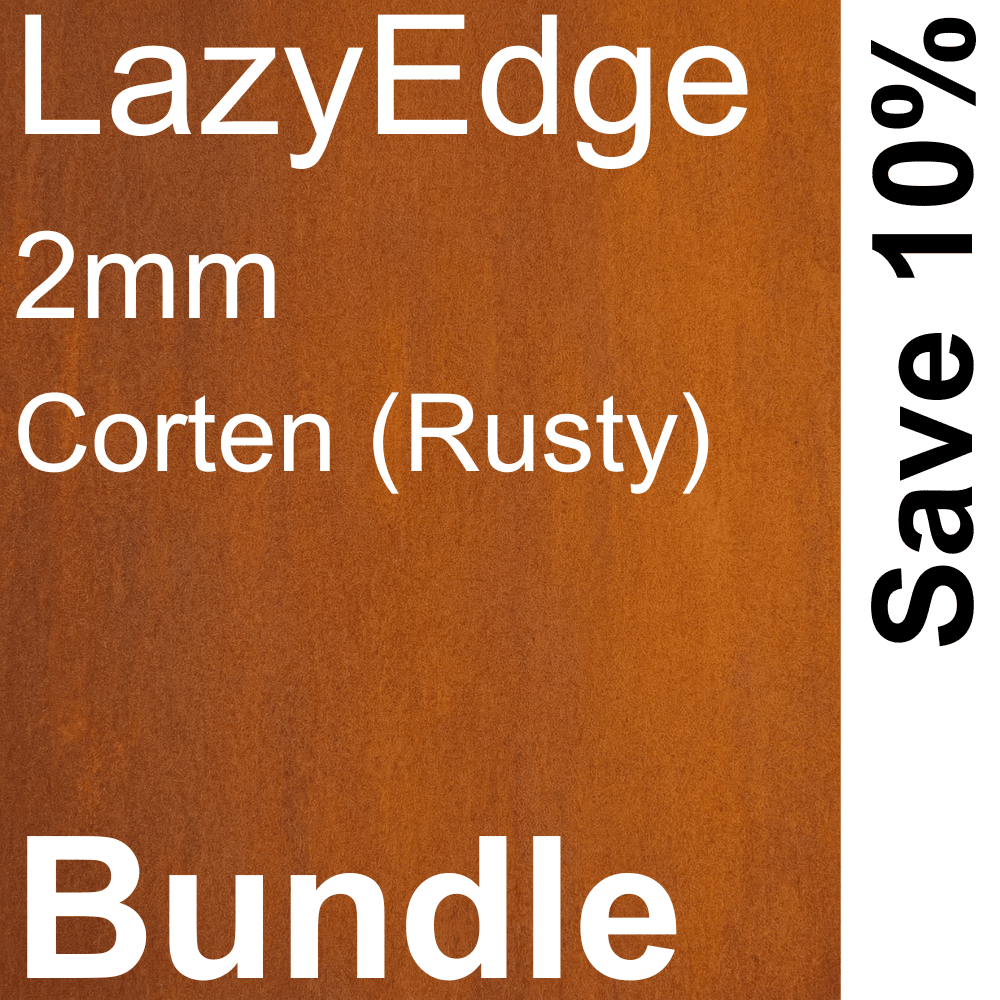 Bundle - 2mm LazyEdge | Garden Edging | Corten (Rusty) - Core Earth Designs
