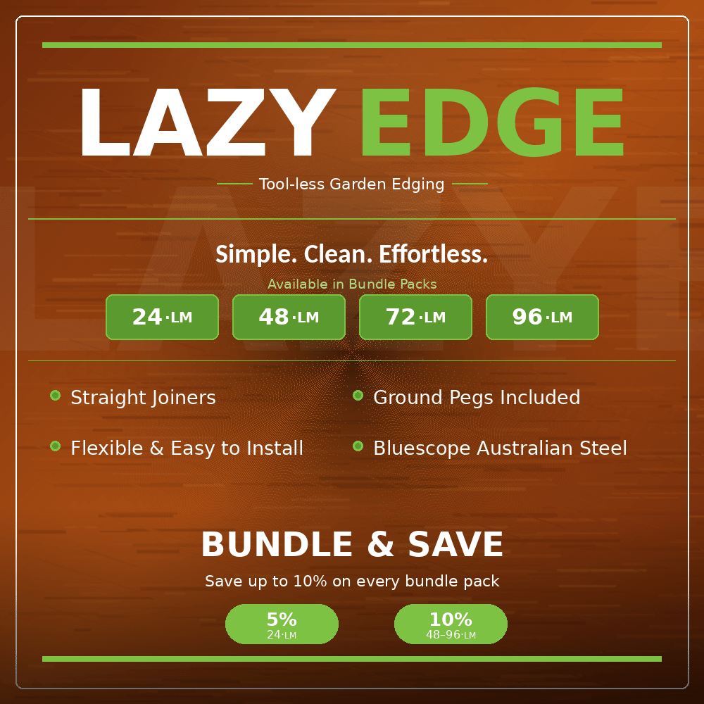 Bundle - 3mm LazyEdge | Garden Edging | Corten (Rusty) - Core Earth Designs