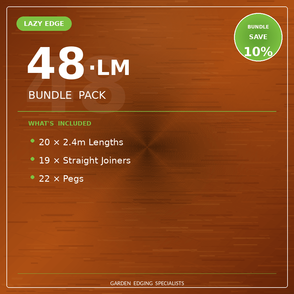 Bundle - 3mm LazyEdge | Garden Edging | Corten (Rusty) - Core Earth Designs