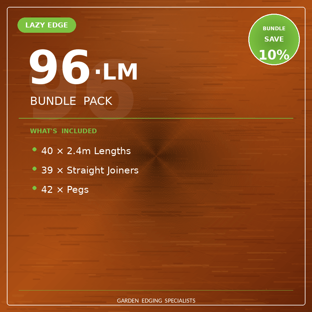 Bundle - 3mm LazyEdge | Garden Edging | Corten (Rusty) - Core Earth Designs