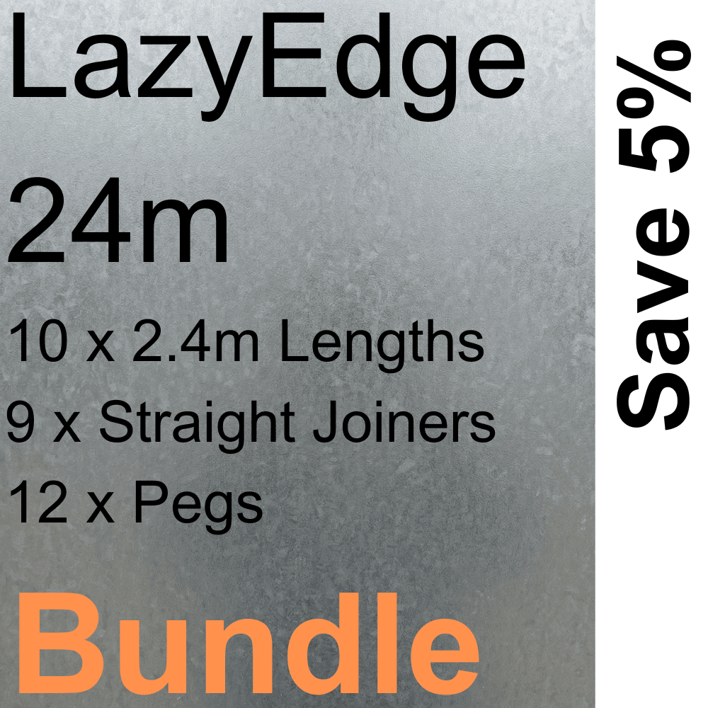 Bundle - 3mm LazyEdge | Garden Edging | Galvanised (Silver) - Core Earth Designs