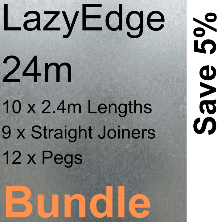 Bundle - 3mm LazyEdge | Garden Edging | Galvanised (Silver) - Core Earth Designs