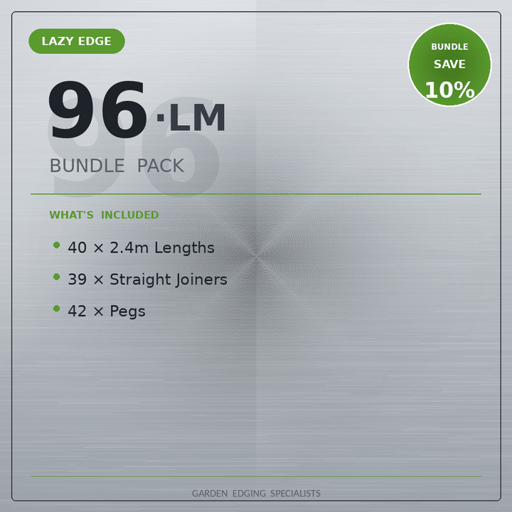 Bundle - 3mm LazyEdge | Garden Edging | Galvanised (Silver) - Core Earth Designs