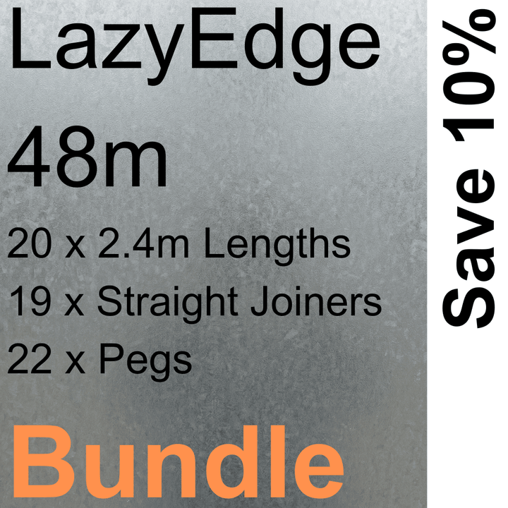 Bundle - 3mm LazyEdge | Garden Edging | Galvanised (Silver) - Core Earth Designs