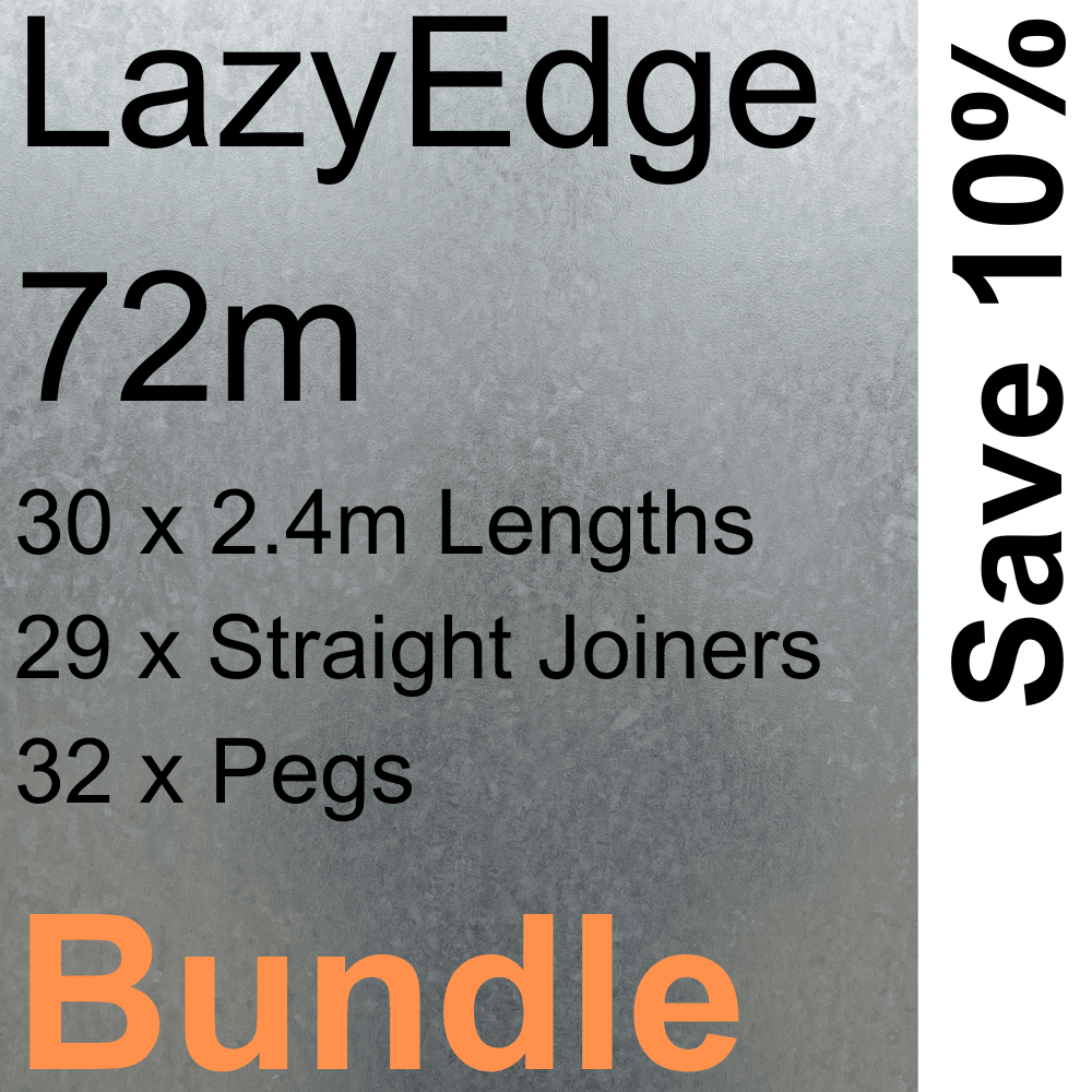 Bundle - 3mm LazyEdge | Garden Edging | Galvanised (Silver) - Core Earth Designs