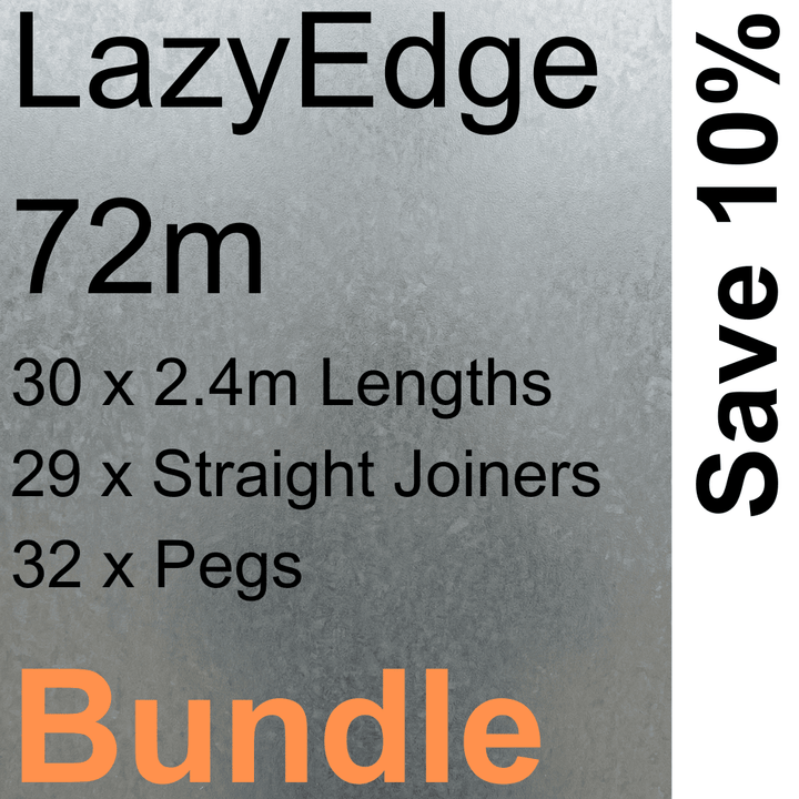 Bundle - 3mm LazyEdge | Garden Edging | Galvanised (Silver) - Core Earth Designs