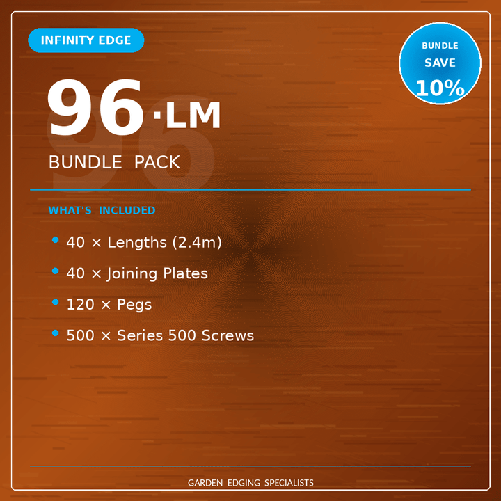 Bundle | InfinityEdge | Rolled Top Garden Edging - Core Earth Designs