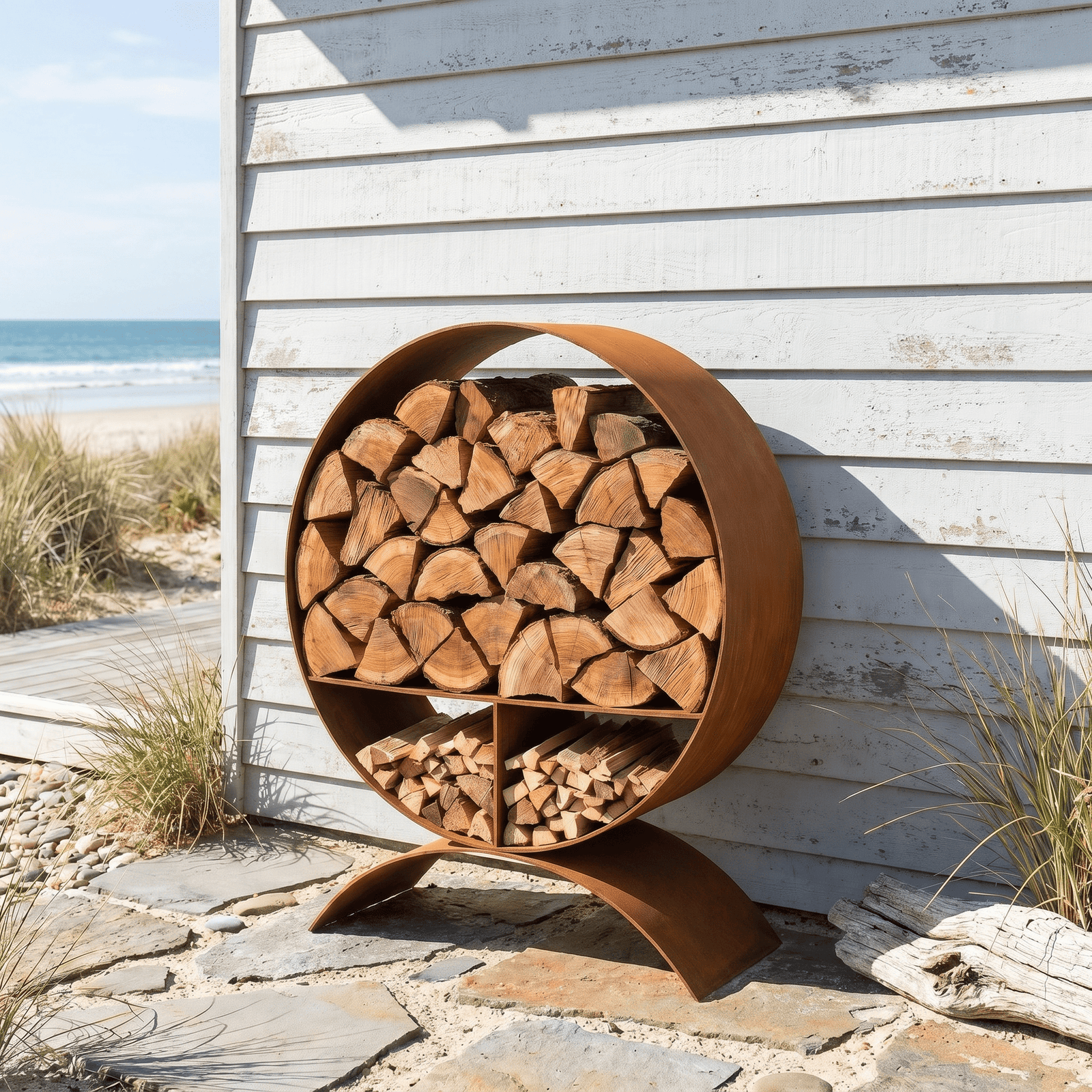 Firewood Storage Ring | Round Base - Core Earth Designs