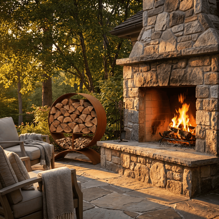 Firewood Storage Ring | Round Base - Core Earth Designs