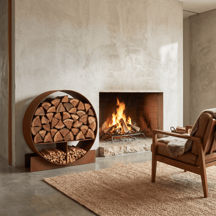 Firewood Storage Ring | Square Base - Core Earth Designs