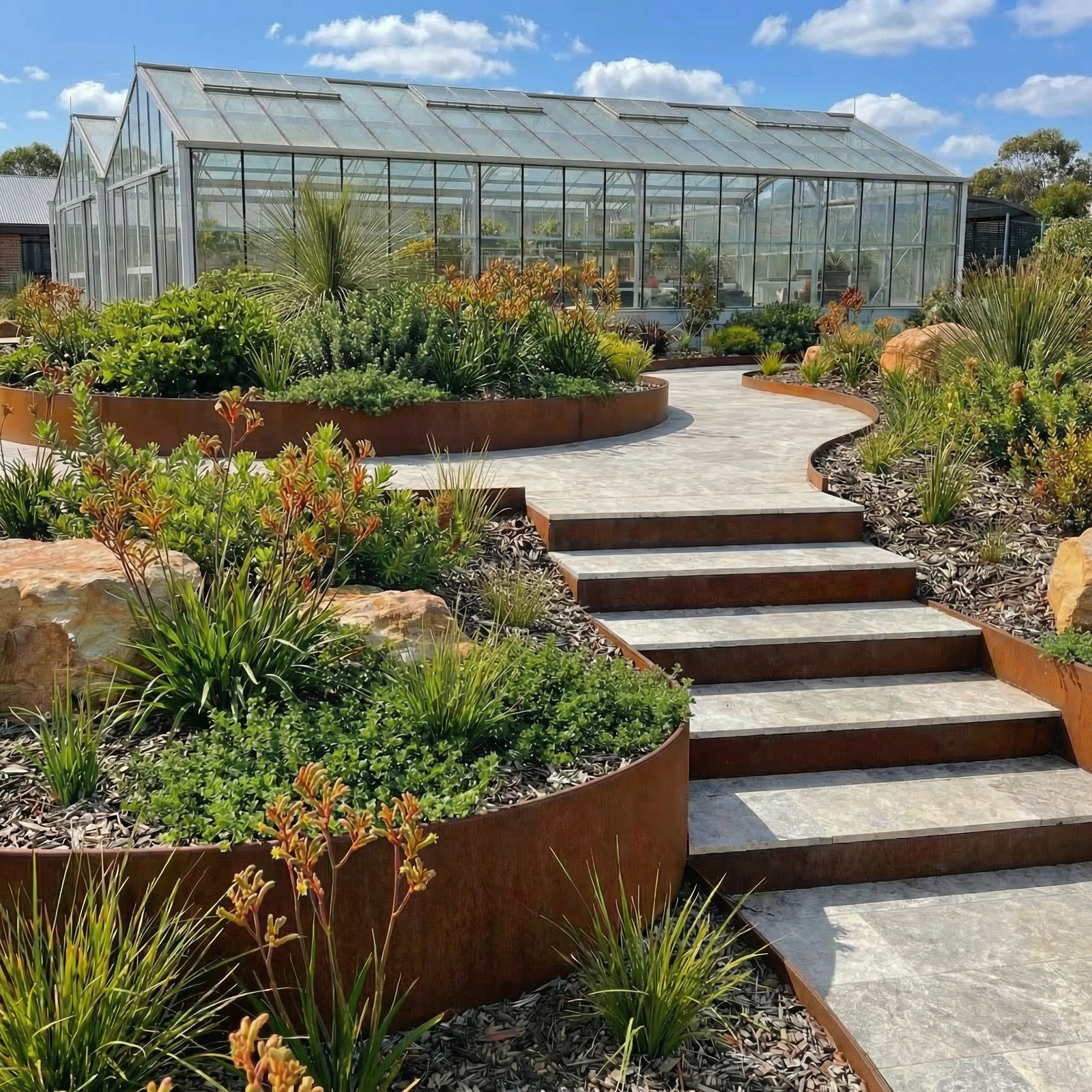 InfinityEdge | Straight Lengths | Corten (Rusty) - Core Earth Designs