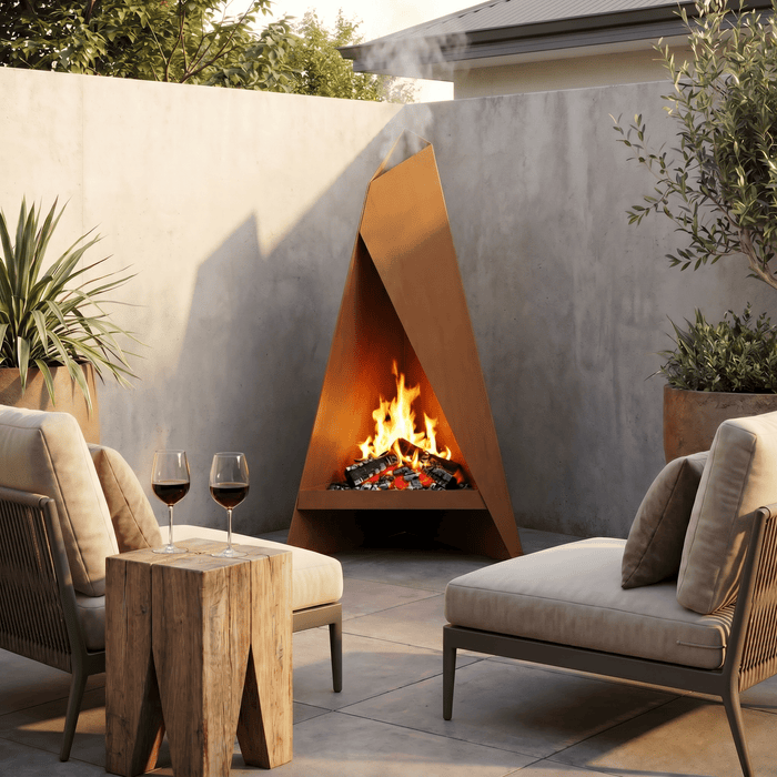 'The Alpha' Flat Pack Corten Chiminea Brazier