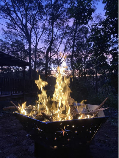 6mm 'Hive' Flat Pack Corten Fire Pit - Starry Night - Core Earth Designs