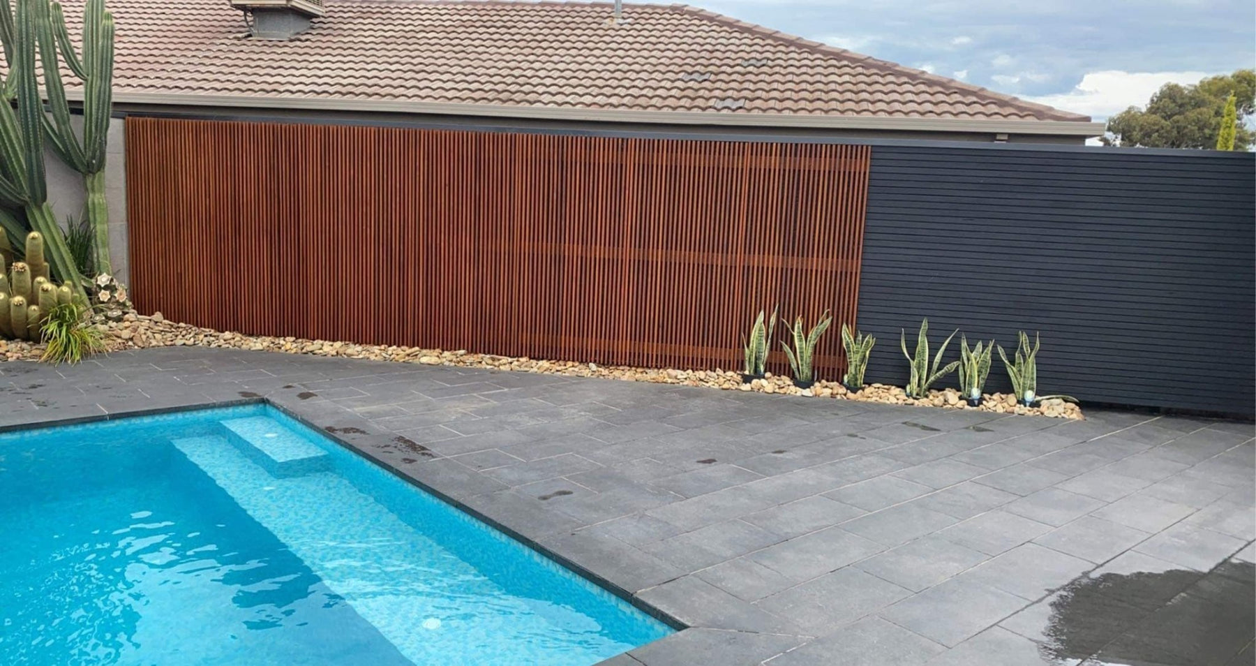 Timber Ridge Screenh Merbau Timber Screen – Core Earth Designs